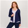 Cuddl Duds Cardigan incrociato con chiusura a nodo in jersey di viscosa