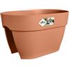 Elho Vibia Campana Flower Bridge 40 - Fioriera per Balcone esterno - Ø 39.0 x H 22.0 cm - Marrone/Terra