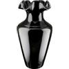 GILDE Vaso Irina in ceramica nera lucida smaltata conica 40 cm di altezza decorazione per la casa regalo soggiorno