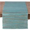SARO LIFESTYLE Melaya Collection 217.TQ14108B - Runner da tavola in giacinto d'acqua, 35,6 x 274,3 cm, colore: turchese