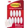 Command Designer GP081-9NA - Pacco di 9 ganci, 12 strisce, Bianco, Medio