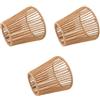 BAOFUYA Paralume in Rattan da 3 Pezzi, Piccolo Retrò di Ricambio in Vimini, Stile Bohémien per Lampada a Sospensione, in Tessuto per Corridoio