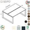 SEIPO RING scrivania BENCH con strutture ad annelo piano melaminico L.1250 struttura ad anello Seipo RN.0300 01 02 03