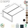 SEIPO RING allungo scrivania BENCH con strutture ad annelo piano melaminico L.1250 struttura ad anello Seipo RN.0307 08 09 10