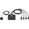 Aten US424, Switch di Condivisione Periferiche USB 2.0, 4+4 porte