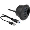 DeLock Hub USB 3.2, 4 porte In-Desk