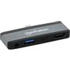 Manhattan Docking Station USB-C 4-in-1 da viaggio, HDMI