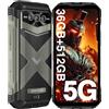 DOOGEE VMAX PLUS 5G Rugged Smartphone [2024], 36GB + 512GB(TF 2TB), 22000mAh Batteria, 200MP AI Tripla Fotocamera, Android 14 Telefono Indistruttibile, 6,58" FHD+ 120Hz, Impronte Digitali NFC/OTG