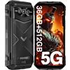DOOGEE VMAX PLUS 5G Rugged Smartphone [2024], 36GB + 512GB(TF 2TB), 22000mAh Batteria, 200MP AI Tripla Fotocamera, Android 14 Telefono Indistruttibile, 6,58" FHD+ 120Hz, Impronte Digitali NFC/OTG