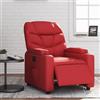 Gecheer Poltrona,Elettrica,Relax,Reclinabile,Automatica,in Similpelle,Rossa,74x89x100 cm,Poltrona da TV,Poltrona Relax,Poltrona Reclinabile,Poltrona con Poggiapiedi,Poltrona Anziani