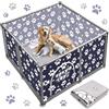 OPEYATOYS Scatola Quadrata per Cuccioli per Cani di Taglia Extra Alta, Recinto con Rivestimento per Cuccioli, Indispensabile per Cani, Cuccioli, Grandi e Piccole Razze, 120 x 120 x 63 cm