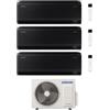Samsung Climatizzatore Trial Split Windfree Black 12+12+12 BTU con AJ068TXJ3KG/EU Inverter R-32 Wi-Fi Classe A++ ,