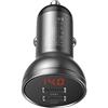 Baseus Car Charger Digital Display Dual USB 4.8A 24W Gray (CCBX-0G)
