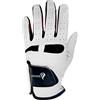 BOSSER Guanti da Golf Uomo in Pelle e Spandex per Mano Sinistra/Destra (Giocatore Sinistrorso/Destrorso), Ergonomici (Bianco, XL, Destrorso)