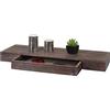 Mendler Mensola ripiano pensile con cassetto HWC-H37 25x80x8cm Legno massello Marrone Shabby