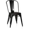 HJH Office 645020 Bistrot VANTAGGIO COMFORT da Bar Impilabile in Metallo, Pranzo Design Industriale, Nero
