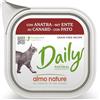 Almo Nature Daily, Alimento Umido per Gatti Adulti con Anatra - Confezione da 3.2 kg (32 x 100 g)
