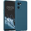kwmobile Custodia Compatibile con Oppo Find X5 Lite Cover - Back Case per Smartphone in Silicone TPU - Protezione Gommata - petrolio matt