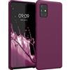 kwmobile Cover per Samsung Galaxy A51 Custodia - Back Case per Smartphone in Silicone TPU - Protezione Gommata - viola bordeaux