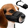 Dyiouxin Museruola per Cani,Museruola Antiabbaio in Nylon,Museruola per Cane Regolabile,Museruola Traspirante in Rete Antiabbaio e Antimorso,per Prevenire i Morsi,Abbaiare e Masticare,Nero