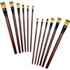 CLVPAI Pennelli Piatti,Pennelli Acrilici,Spazzola per Dipingere di Nylon per Pittura,per pittura acrilica, acquerello, tela, viso (Pennello per pittura ad olio in nylon-12)