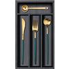 Ayiaren Piccolo vassoio portaposate stretto in legno organizer per posate 30,5 x 17 cm cucchiaio cassetto vassoio per utensili da cucina vassoio per cassetto posate in bambù organizzatore cassetto posate in