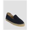 Manebi Espadrillas In Camoscio Da Uomo Manebi Hamptons Flat Blu Scuro