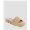 Manebi Ciabatte Da Donna Manebi Raffia Stripes Double Sole Slides Beige