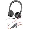 POLY Blackwire 8225 Auricolare Cablato A Padiglione Ufficio USB tipo-C Nero