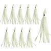 TopHomer 10 esche in gomma per calamari, esche da pesca artificiali, 9 cm, luminose per acqua salata, pesca luccio