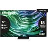 Samsung OLED TV 77 QE77S90DAEXZT, OLED HDR+, Upscaling AI 4K, Processore NQ4 AI GEN2, Motion Xcelerator 144Hz, Design LaserSLim, DVBT-2, Q-Symphony & Dolby Atmos, Black 2024