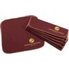 Langer & Messmer panni per lucidare la pelle liscia in 100% cotone in un pratico set - Il panno per lucidare le scarpe per la cura professionale delle calzature (Bordeaux | Beige)