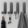 Fisynug 4 ganci autoadesivi extra forti da attaccare a parete e porta per appendere cappotti, accappatoi, asciugamani da bagno, ganci in bagno, doccia, cucina