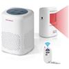 S SELDORAUK Cane Barking Allarme Rilevatore di movimento Pir corpo umano senza fili Attivare Remote Home Security Sensore di movimento Sistema di allarme (1Receiver+1Detector+1Remote)