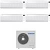 Samsung Climatizzatore Quadri Split Windfree Avant S2 12+12+12+12 BTU con AJ100TXJ5KG/EU Inverter R-32 Wi-Fi Classe A++ ,