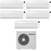 Samsung Climatizzatore Penta Split Windfree Avant S2 7+7+7+7+12 BTU con AJ100TXJ5KG/EU Inverter R-32 Wi-Fi Classe A++ ,