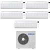 Samsung Climatizzatore Penta Split Windfree Avant S2 7+7+7+7+24 BTU con AJ100TXJ5KG/EU Inverter R-32 Wi-Fi Classe A++ ,