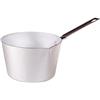 Pentole Agnelli FAMA2626 Casseruola Ovale con 2 Maniglie e Coperchio, in Alluminio BLTF, con Finitura Opaca, 26 cm, Argento