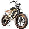 JANSNO Bicicletta Elettrica 20 x 4.0 Fat Tire, 7 Velocità Bici Elettrica, Freni a Disco Meccanici Anteriori e Posteriori, E-Bike per Adulti, Batteria Rimovibile 48V 14Ah/20Ah