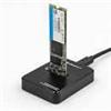 QOLTEC Docking station Qoltec SSD M.2 SATA NVMe Usb3.1 10Gib/s Nero [50313]
