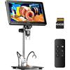 AURANOWSTORE Microscopio Digitale Da 10,1 Pollici HDMI 1500X, 20MP Ingrandimento Microscopio