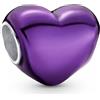 Pandora Ciondolo a forma di cuore in argento sterling con giallo viola trasparente 793337C01, misura unica, Argento sterling, Nessuna pietra preziosa