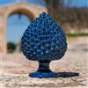 Ceramiche Sofia Stand Pigna Artigianale in Ceramica di Caltagirone h 15/40 cm — Blu Intenso - 35 cm / Blu Intenso