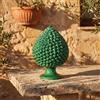Ceramiche Sofia Stand Pigna Artigianale in Ceramica di Caltagirone h 15/40 cm — Verde Smeraldo - Verde Smeraldo / 15 cm