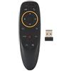 Socobeta Telecomando vocale 2.4G Air Mouse Mini Tastiera Wireless con giroscopio per TV Box PC TV Nero(Nero)