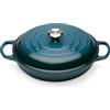 Le Creuset Tegame basso Evolution in ghisa vetrificata, Rotondo, diameter 26 cm, Deep Teal, 21180266422430