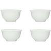 Liang baobao Set di 4 tazze tradizionali cinesi per degustazione di tè, 40 ml, in porcellana bianca, per cerimonia del tè Gongfu (bianco)