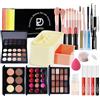 JasCherry Trousse di Trucchi, All in One Makeup Set, Cosmetico Kit Viaggio per Occhi Viso Labbra, Regalo di Trucchi con Palette di Ombretti, Fard e Correttori, Lucidalabbra, Mascara, Pennelli Trucco