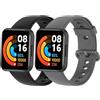 MIJOBS 2 Cinturini Compatibili con Xiaomi Redmi Watch 2Lite & POCO Watch Cinturino in Silicone Braccialetti Sportivi Impermeabili
