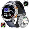 LIGE Smartwatch Uomo con Monitoraggio Salute (Pressione/Sangue/Ossigeno), 110+ Modalità Sport, GPS, 530mAh, Notifiche Smart, Cronometro, Contapassi - Orologio Intelligente per Sport e Vita Quotidiana